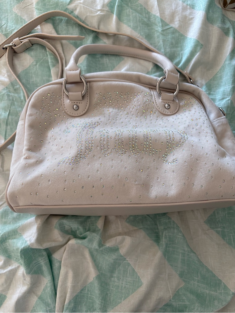 Juicy Couture Light Pink Rhinestone Dome Hobo Bag